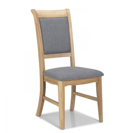 Cannes Natural Oak Upholstered Dining Chairs - Set Of 2 - The Furniture Mega Store 