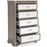 Vida Living Jessica Champagne Mirrored 5 Drawer Tall Chest - The Furniture Mega Store 