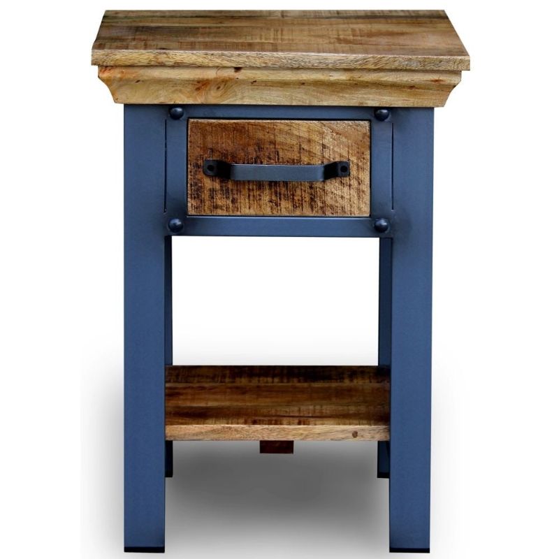 Metro Mango Wood Side Table - The Furniture Mega Store 