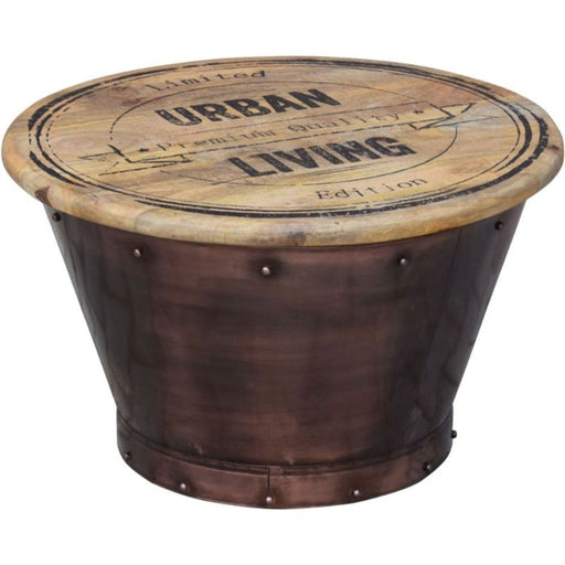 Modern Reclaimed Industrial Round Trunk Box - 357 - The Furniture Mega Store 