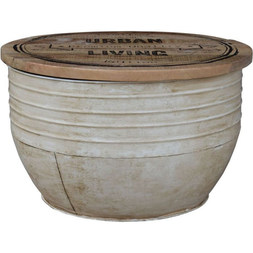 Modern Reclaimed Industrial Round Trunk Box - 374 - The Furniture Mega Store 