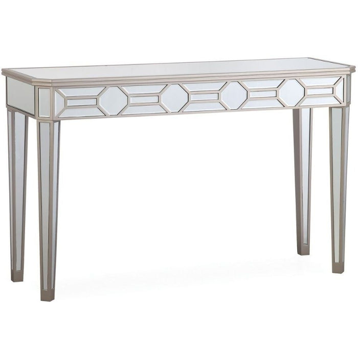 Vida Living Rosa Geometric Mirrored Console Table - The Furniture Mega Store 