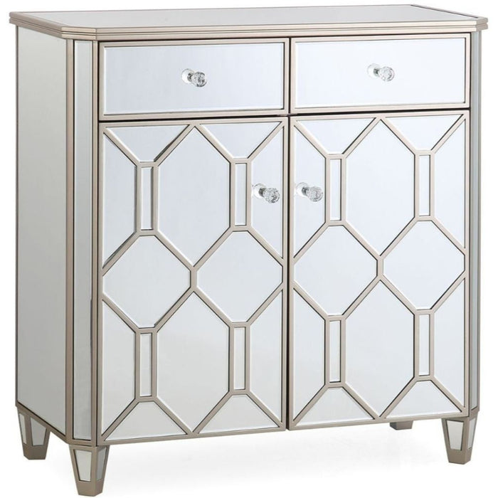 Vida Living Rosa Geometric Mirrored 2 Door 2 Drawer Sideboard - The Furniture Mega Store 