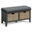 Highgate Charcoal Black Hallway Storage Bench with Baskets - The Furniture Mega Store 