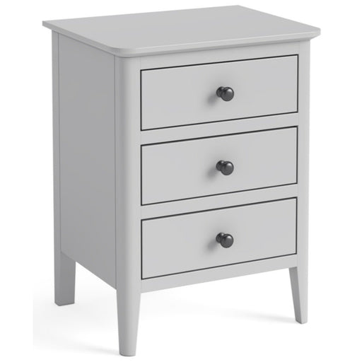 Capri Silver Grey Bedside Cabinet - 3 Drawers - The Furniture Mega Store