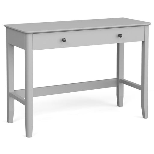 Capri Silver Grey 110cm Home Office Desk with 1 drawer - The Furniture Mega Store 