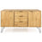 Augusta Pine Medium Sideboard with Hairpin Legs - The Furniture Mega Store 