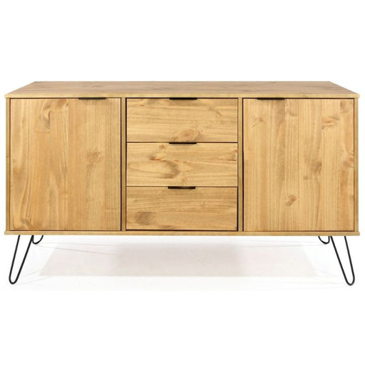 Augusta Pine Medium Sideboard with Hairpin Legs - The Furniture Mega Store 