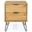 Augusta Pine Bedside Cabinet with Hairpin Legs - The Furniture Mega Store 