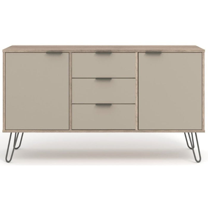 Augusta Driftwood Medium Sideboard with Hairpin Legs - The Furniture Mega Store 
