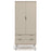 Augusta Driftwood 2 Door Combi Wardrobe with Hairpin Legs - The Furniture Mega Store 