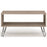 Augusta Driftwood Open Coffee Table with Hairpin Legs - The Furniture Mega Store 