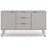 Augusta Grey Wide Sideboard with Hairpin Legs - The Furniture Mega Store 