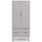 Augusta Grey 2 Door Combi Wardrobe with Hairpin Legs - The Furniture Mega Store 