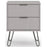 Augusta Grey Bedside Cabinet with Hairpin Legs - The Furniture Mega Store 