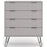 Augusta Grey 4 Drawer Chest with Hairpin Legs - The Furniture Mega Store 