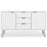 Augusta White Medium Sideboard with Hairpin Legs - The Furniture Mega Store 