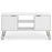 Augusta White 2 Door TV Unit with Hairpin Legs - The Furniture Mega Store 