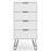 Augusta White 4 Drawer Narrow Chest with Hairpin Legs - The Furniture Mega Store 