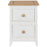 Capri White Petite Bedside Cabinet - The Furniture Mega Store 