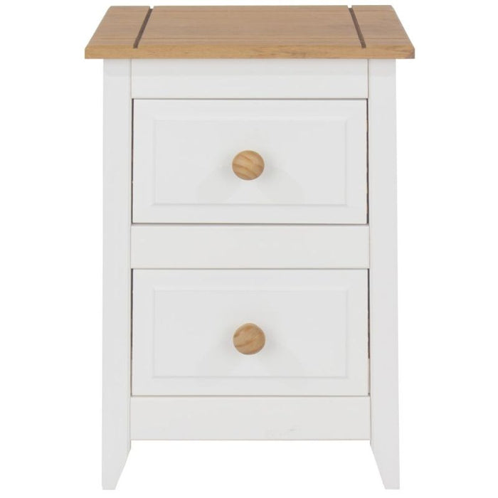 Capri White Petite Bedside Cabinet - The Furniture Mega Store 