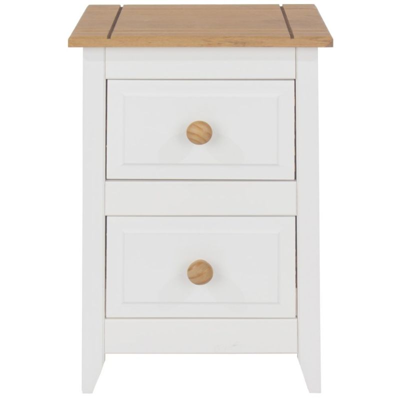 Capri White Petite Bedside Cabinet - The Furniture Mega Store 