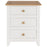 Capri White Bedside Cabinet - The Furniture Mega Store 