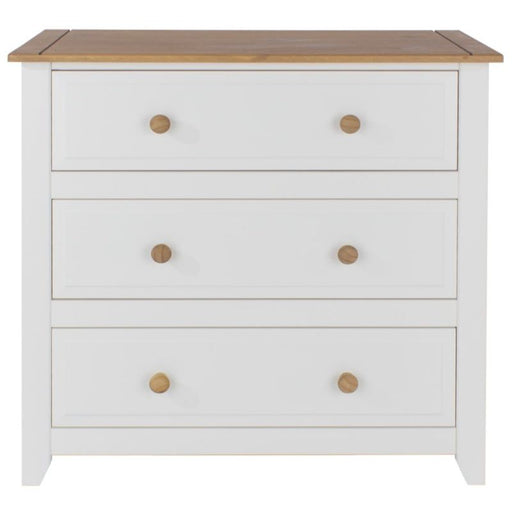 Capri White 3 Drawer Chest - The Furniture Mega Store