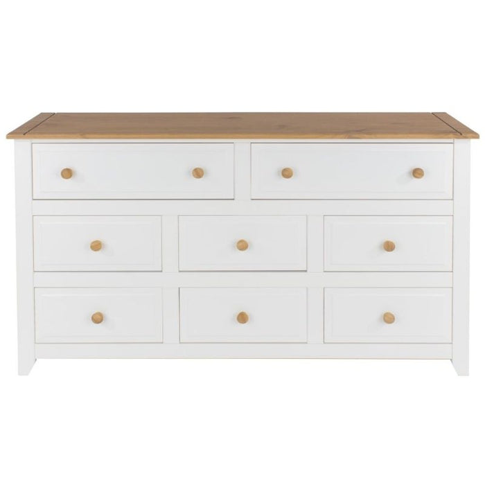 Capri White 6+2 Drawer Chest - The Furniture Mega Store 