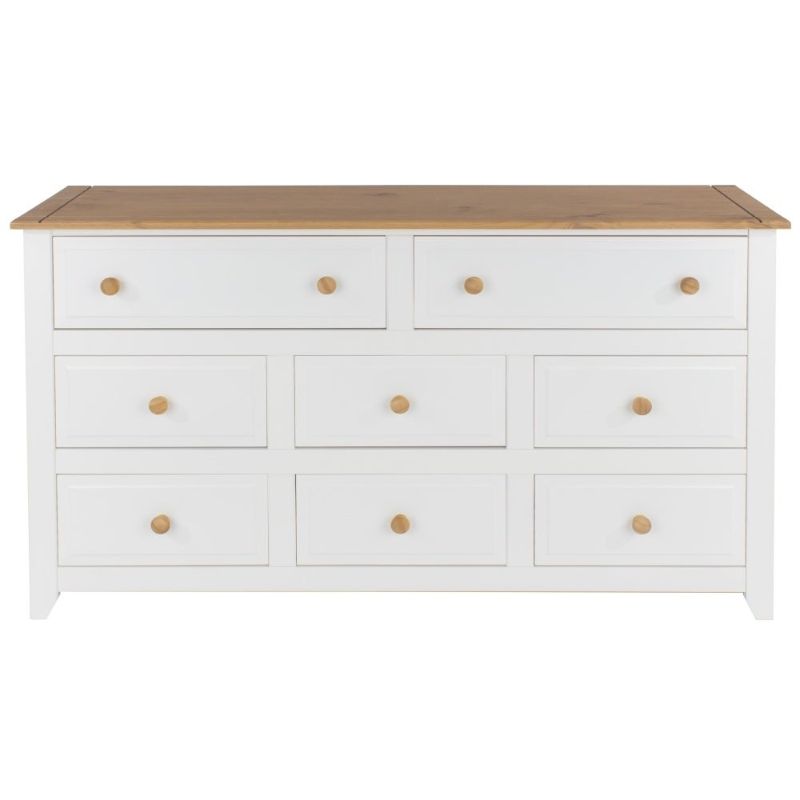 Capri White 6+2 Drawer Chest - The Furniture Mega Store 