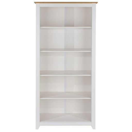 Capri White Tall Bookcase - The Furniture Mega Store 