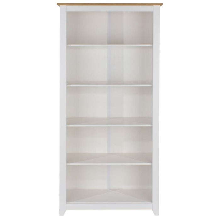 Capri White Tall Bookcase - The Furniture Mega Store 