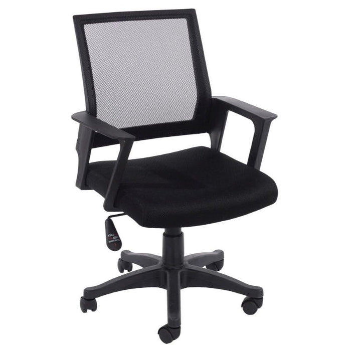 Loft Black Mesh Square Back Home Office Chair - The Furniture Mega Store 