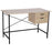 Loft Oak 2 Drawer Desk with Grey Metal Legs - The Furniture Mega Store 