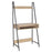 Loft Oak Ladder Bookcase Desk with Grey Metal Frame - The Furniture Mega Store 
