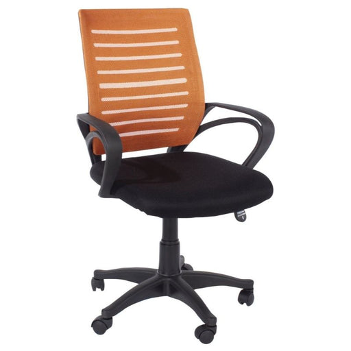 Loft Orange Mesh and Black Study Chair - The Furniture Mega Store 