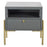 Vida Living Madrid Grey and Gold Bedside Table - The Furniture Mega Store 