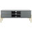 Vida Living Madrid Grey and Gold Large TV Unit - The Furniture Mega Store 