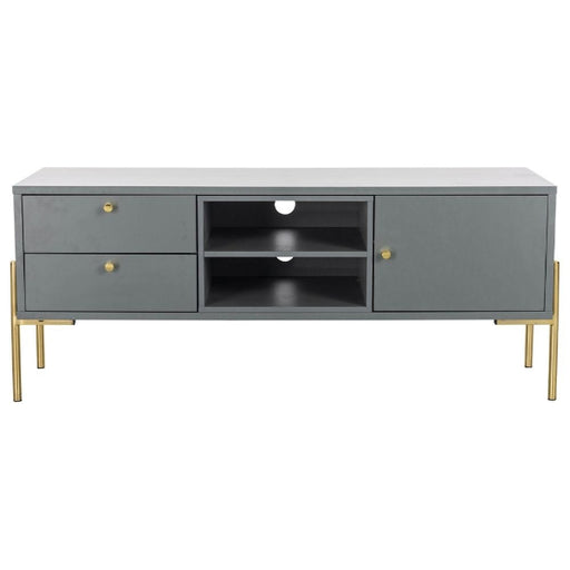 Vida Living Madrid Grey and Gold Large TV Unit - The Furniture Mega Store 