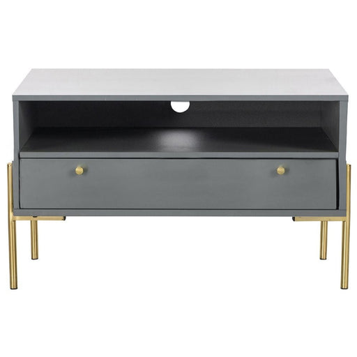 Vida Living Madrid Grey and Gold TV Unit - The Furniture Mega Store 