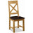 Addison Cross Back Oak Dining Chair with Leather Seat (Sold in Pairs) - The Furniture Mega Store 