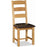 Addison Slatted Back Oak Dining Chair with Leather Seat (Sold in Pairs) - The Furniture Mega Store 