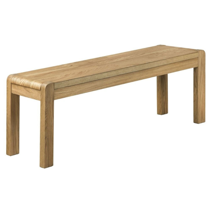 Laney Oak Dining Bench, Rectangular Top - The Furniture Mega Store 