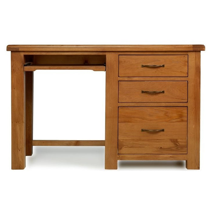 Earlswood Solid Oak Office Desk with Filling Cabinet - The Furniture Mega Store 