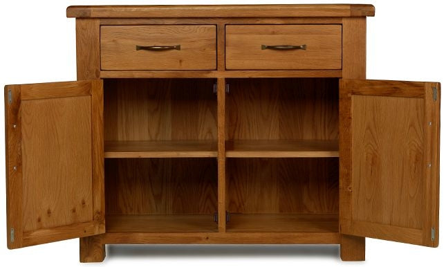 Earlswood Oak Small 2 Drawer Sideboard - The Furniture Mega Store 