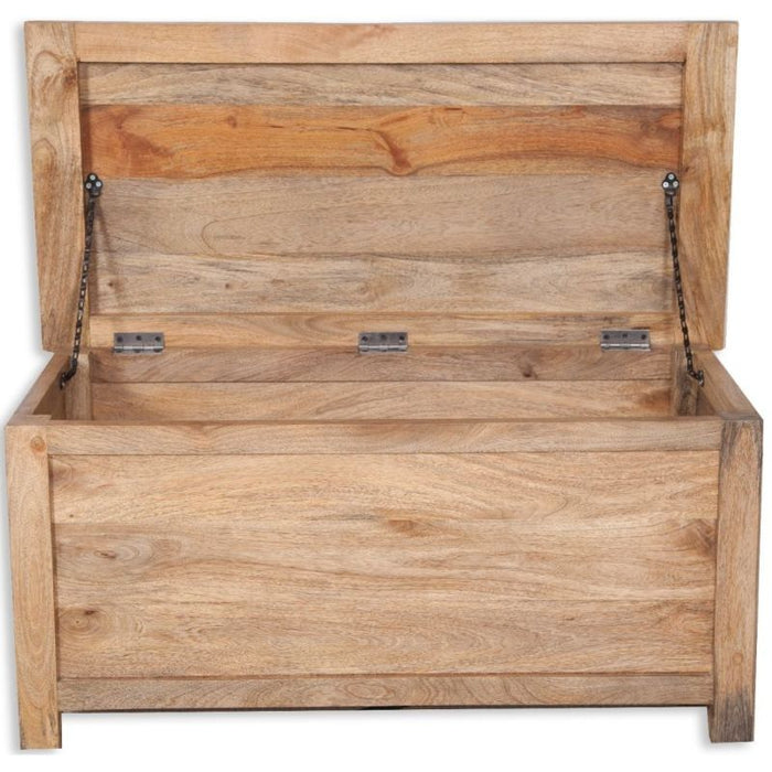 Bombay Mango Wood Blanket Box - The Furniture Mega Store 