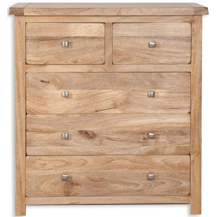 Bombay Mango Wood 2+3 Drawer Chest - The Furniture Mega Store 