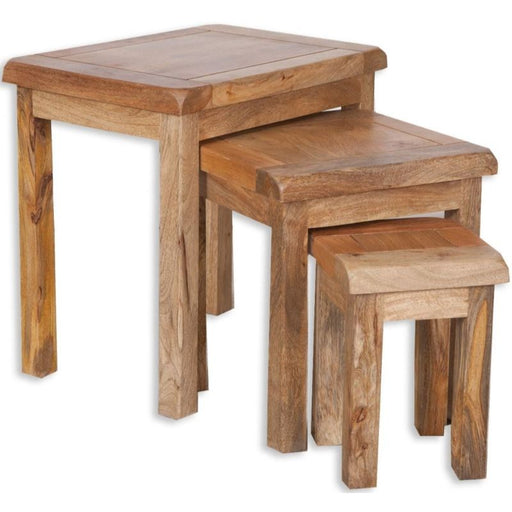 Bombay Mango Wood Nest of Tables - The Furniture Mega Store 