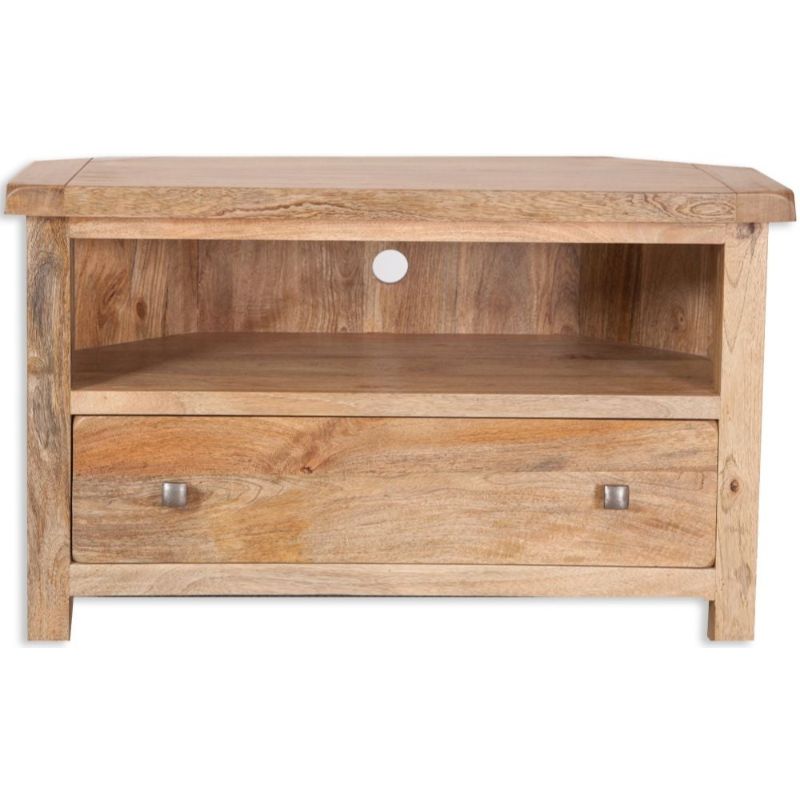Bombay Mango Wood Corner TV Cabinet The Furniture Mega Store