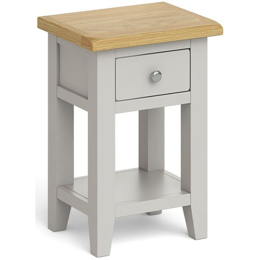 Cross Country Grey and Oak Lamp Table with 1 Drawer & 1 Shelf - The Furniture Mega Store 